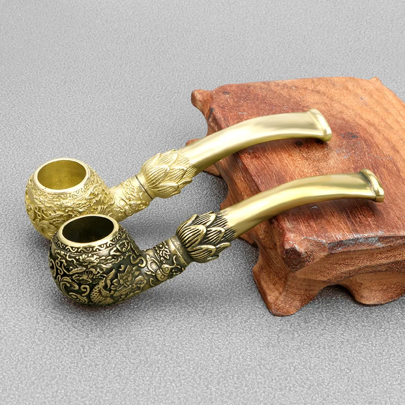 Vape Decoration - العتيقة منحوتة باليد الكارب الأنابيب النحاسية