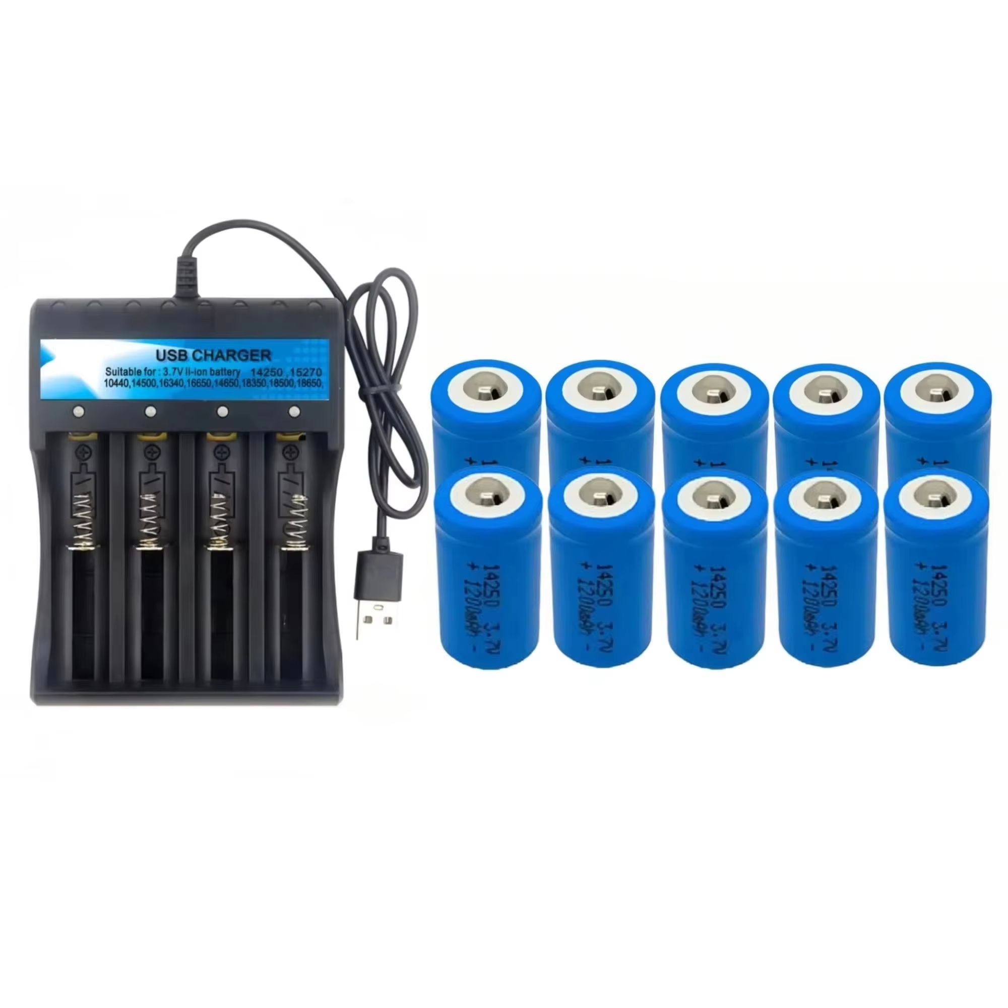 Quick Vape - 10 قطع بطارية ليثيوم 14250 3.7