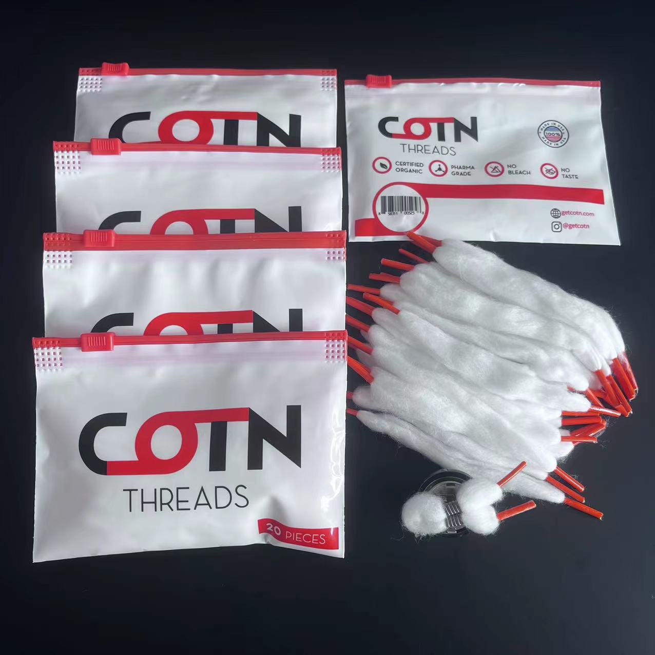 Cotton Wick Organic - 100/60/20 قطعة خيوط لفائف الأسلاك المصنوعة