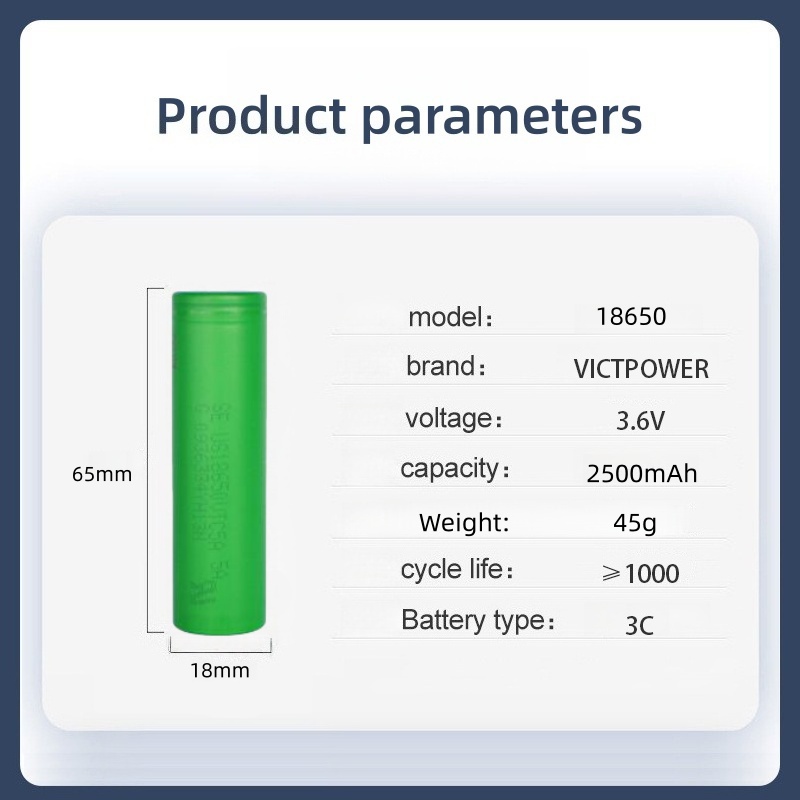 Vape Battery 18650 - Victpower بطارية أصلية عالية السعة 18650