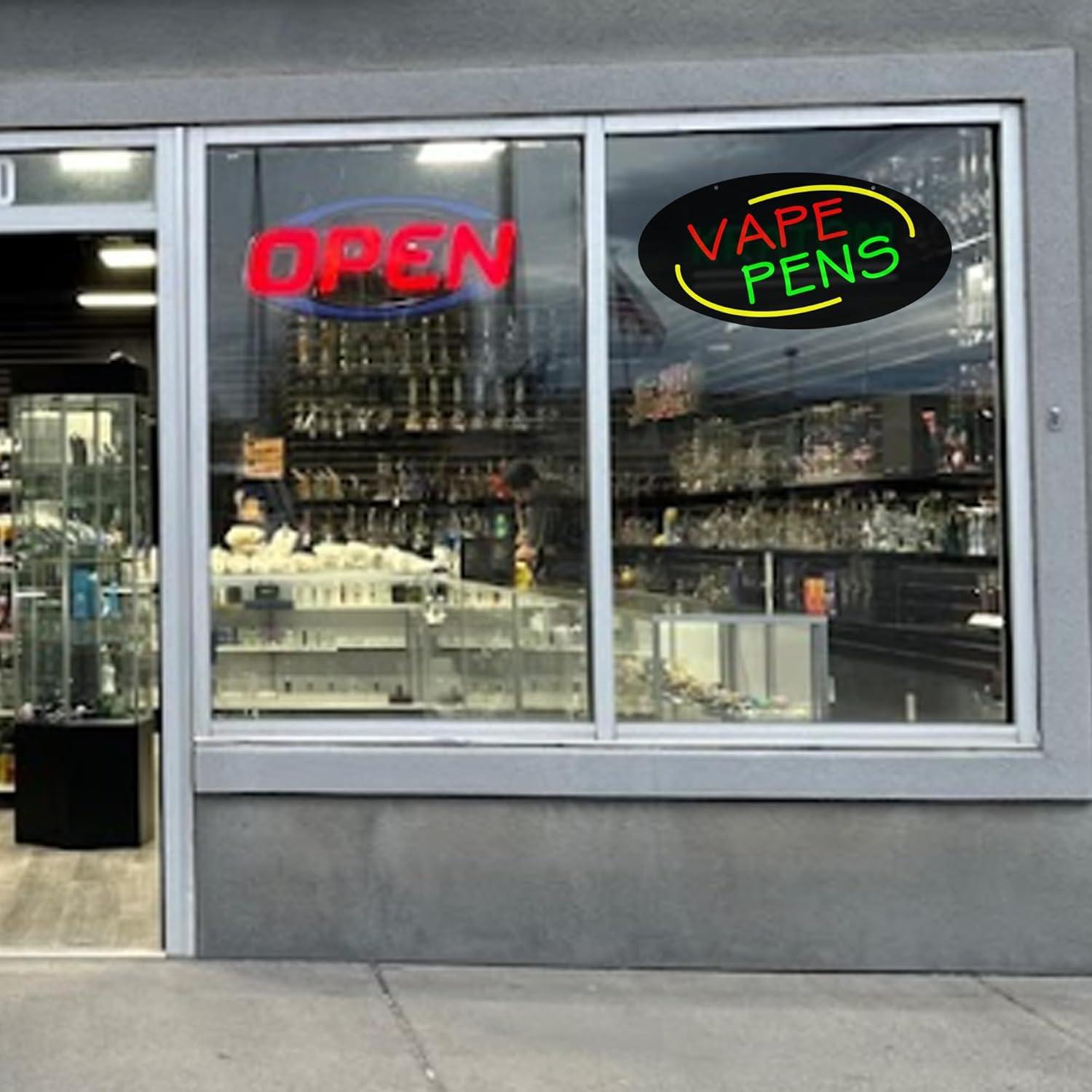 لافتة نيون قابلة للتعتيم بإضاء - مراجعة Vaping Store وسعره