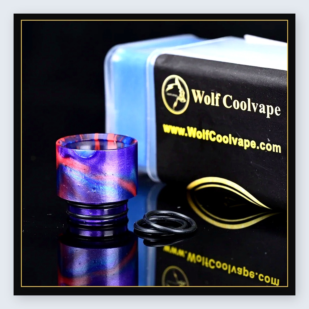 أطراف تنفس وولف كول فاب 810 -  - مراجعة Drip Tip Resin وسعره