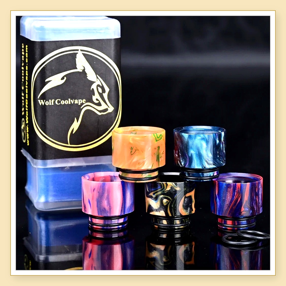 أطراف تنفس وولف كول فاب 810 -  - مراجعة Drip Tip Resin وسعره