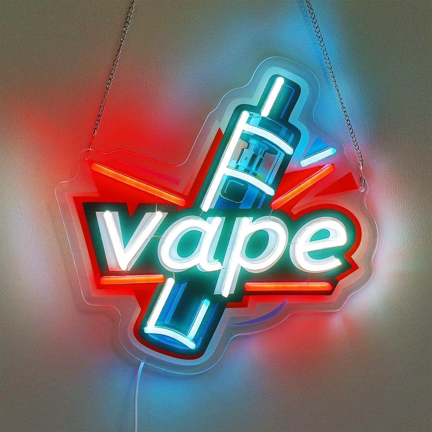 لافتة نيون للسجائر الإلكترونية - مراجعة Vaping Store وسعره