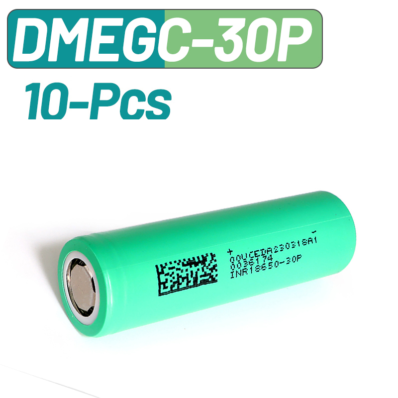 10 قطع من بطاريات DMEGC 30P IN - مراجعة Vape Battery 18650 وسعره