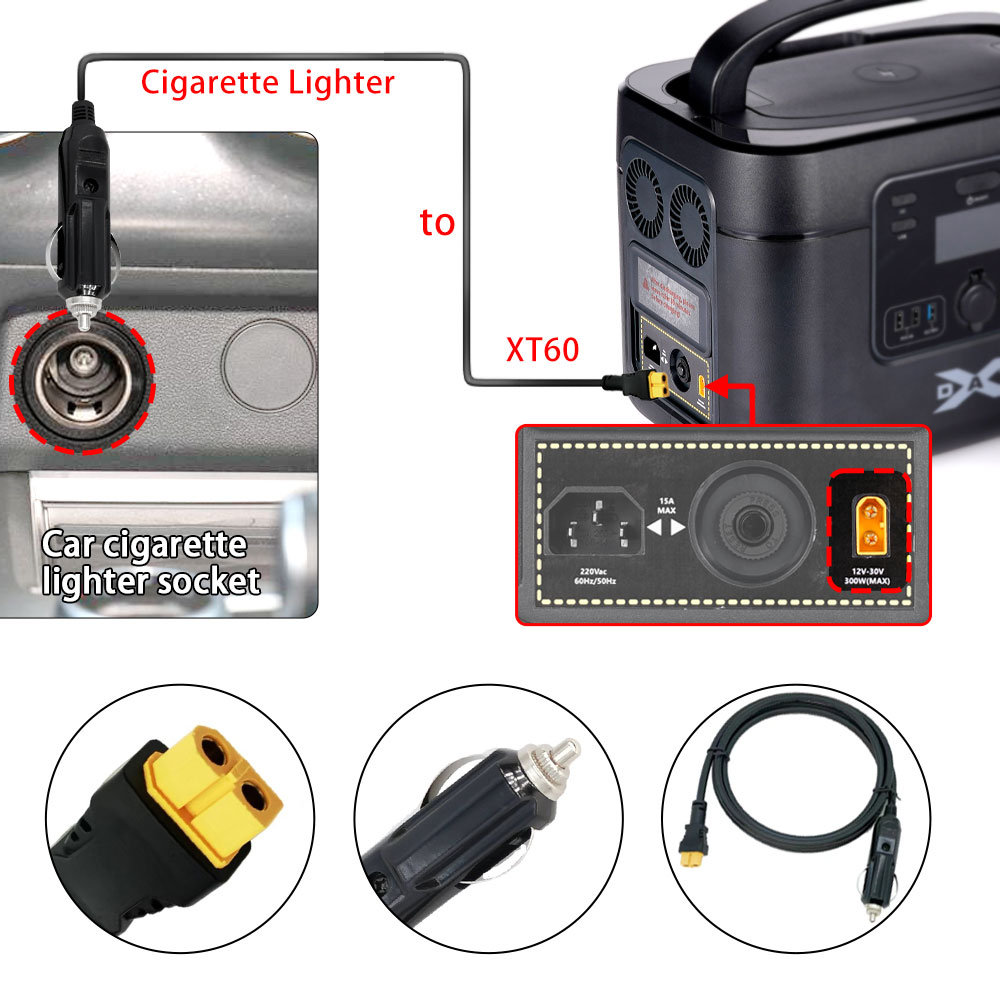 XT60 16AWG قابس ولاعة سجائر لل - مراجعة Accessories Experts Vape وسعره